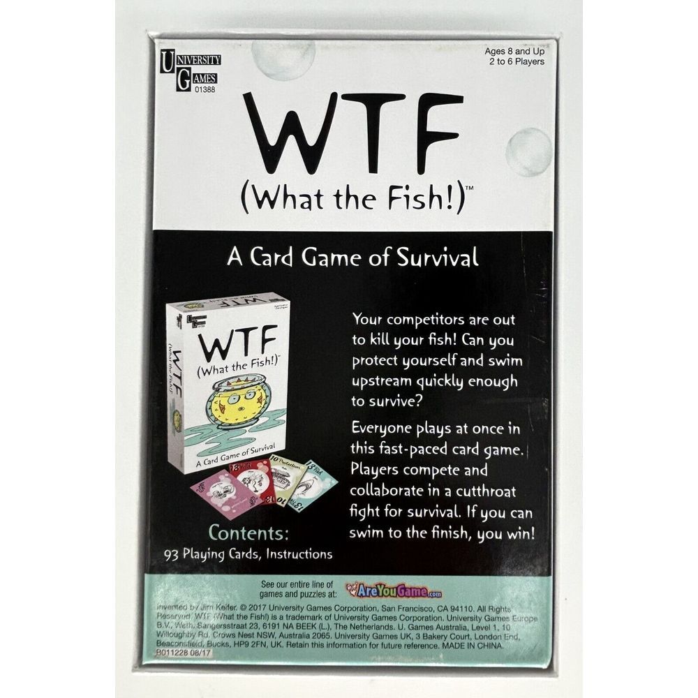 WTF What the Fish‎ Card Game of Survival Family/Strategy University Complete - Picture 3 of 3